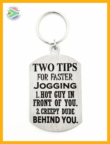 Two Tips For Faster Jogging Lady Design Single Sided Laser Engraved Key Ring-Bag Tag Key Rings