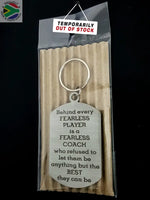 Fearless Coach Single Sided Laser Engraved Key Ring-Bag Tag Key Rings
