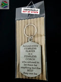 Fearless Coach Single Sided Laser Engraved Key Ring-Bag Tag Key Rings