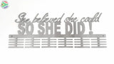 She Believed She Could Words Medal Hanger Sports Medal Hangers