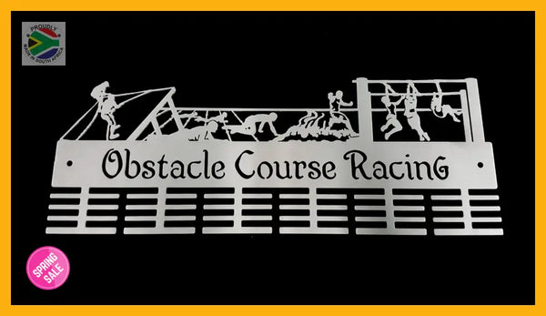 Obstacle Course Racing 48 Tier Medal Hanger Stainless Steel Brush Finish Sports Medal Hangers