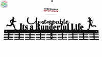 Its A Runderful Life Couple Running 72 Tier Medal Hanger Black Sports Medal Hangers