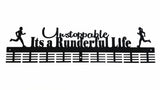 Its A Runderful Life Couple Running 72 Tier Medal Hanger Black Sports Medal Hangers