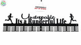 Its A Runderful Life Couple Running 72 Tier Medal Hanger Black Sports Medal Hangers