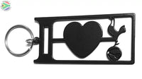 I Love Tottenham Key Ring Black Rings