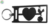 I Love Tottenham Key Ring Black Rings