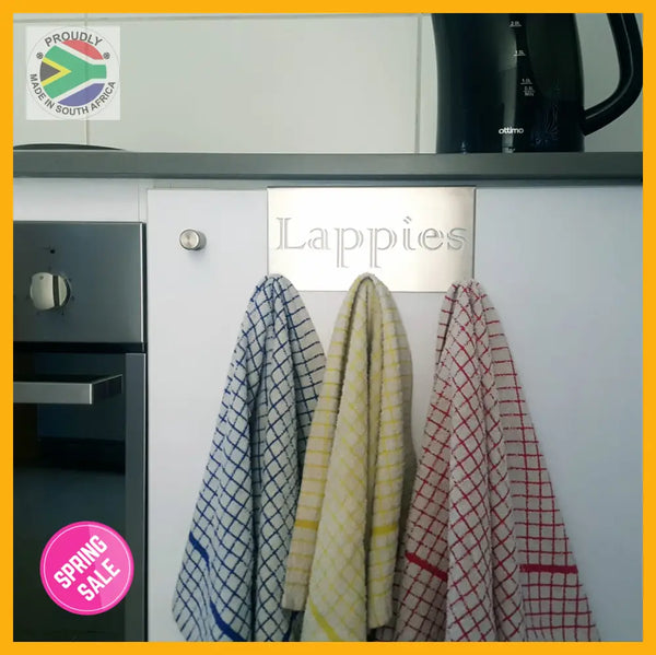Lappies Dish Cloth Hanger Stainless Steel Brush Finish Home Décor