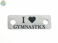 I Love Gymnastics Individual Shoelace Tag Shoe Lace Tags