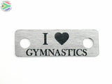 I Love Gymnastics Individual Shoelace Tag Shoe Lace Tags