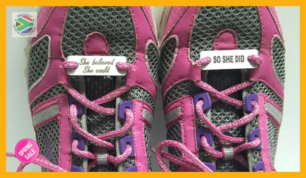 She Believed She Could Shoelace Tag Set Shoe Lace Tags