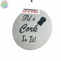 Wine Coasters Laser Etched In Stainless Steel Put A Cork It