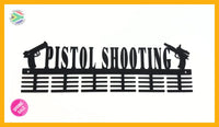 Pistol Shooting Medal Hanger Black / 48 Tier Sports Medal Hangers