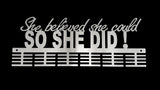 She Believed She Could Words Medal Hanger Stainless Steel Brush Finish / 48 Tier Sports Medal