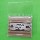 Dream Believe Achieve Individual Shoelace Tag Shoe Lace Tags