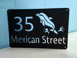 Dolphin Design House Sign Wall Art