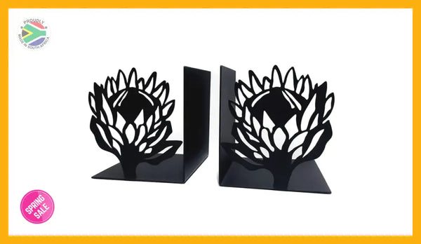 Protea Flower Book Ends Home Décor
