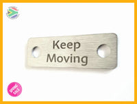 Keep Moving Individual Shoelace Tag Shoe Lace Tags