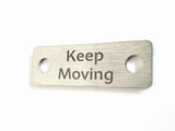 Keep Moving Individual Shoelace Tag Shoe Lace Tags