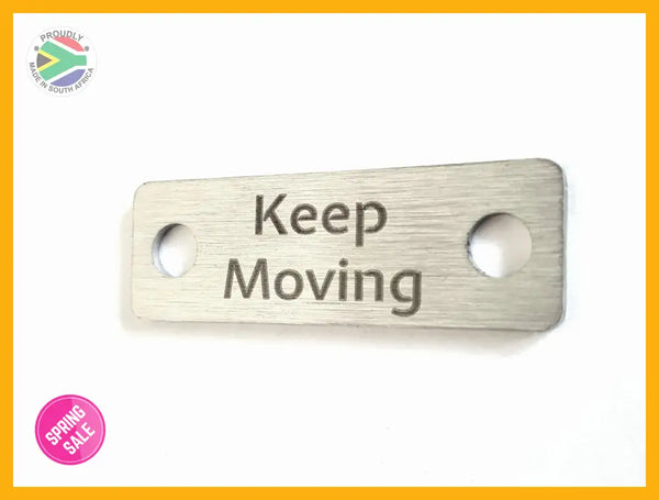 Keep Moving Individual Shoelace Tag Shoe Lace Tags