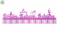 Dream Believe Achieve Gymnastics Wag 72 Tier Medal Hanger Purple Sports Medal Hangers
