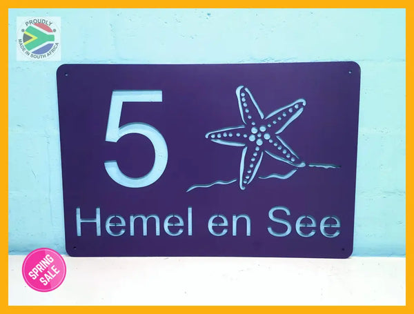 Star Fish House Sign Sign