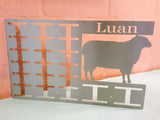 Personalized Sheep Rosette Hanger Horse Hangers