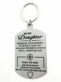 To My Daughter Single Sided Laser Engraved Key Ring-Bag Tag Rings