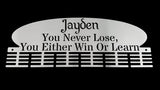 Personalised Plate 48 Tier Medal Hanger With Name And Up To 15 Word Saying Sports Medal Hangers