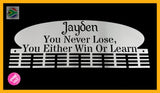 Personalised Plate 48 Tier Medal Hanger With Name And Up To 15 Word Saying Sports Medal Hangers