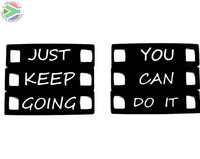 Just Keep Going You Can Do It Shoelace Tag Set Shoe Lace Tags