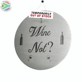Wine Coasters Laser Etched In Stainless Steel Not