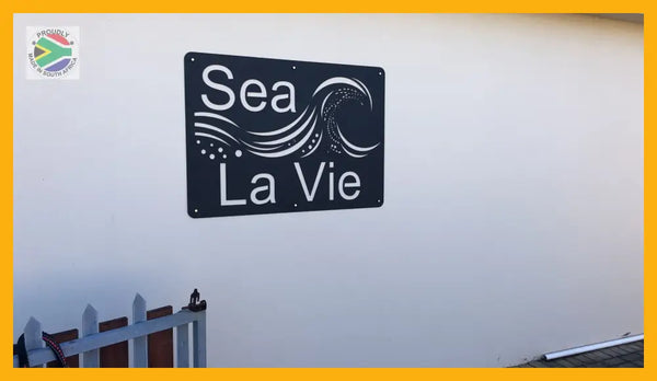 Waves House Sign Wall Art