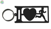 I Love Running Man Key Ring Rings