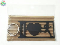 I Love Running Man Key Ring Black Rings