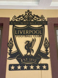 Liverpool 6 Star Champions League Crest Mounted Wall Art Design
