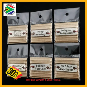 Motivational Shoe Lace Tags Set Of 6 Lace