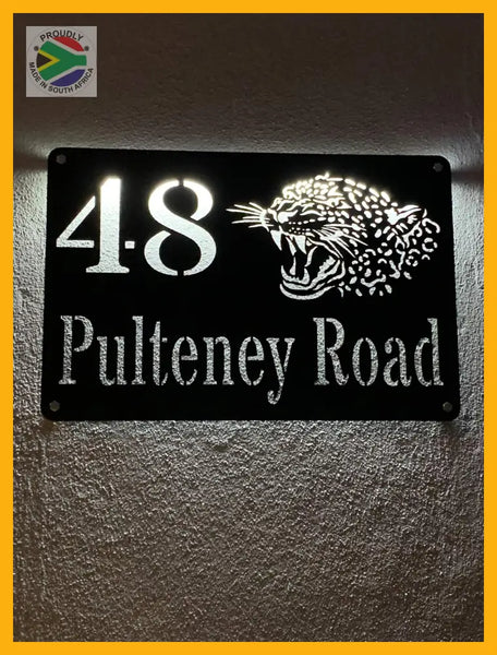 Leopard House Sign Wall Art