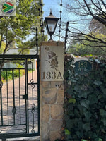Rose Street House Number Sign Wall Art