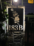 Rose Street House Number Sign Wall Art