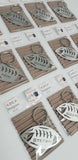 Rugby Ball Personalised Key Ring / Bag Tag