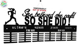 She Believed She Could Ultra’s Trail 60 Tier Medal Hanger Black Sports Medal Hangers